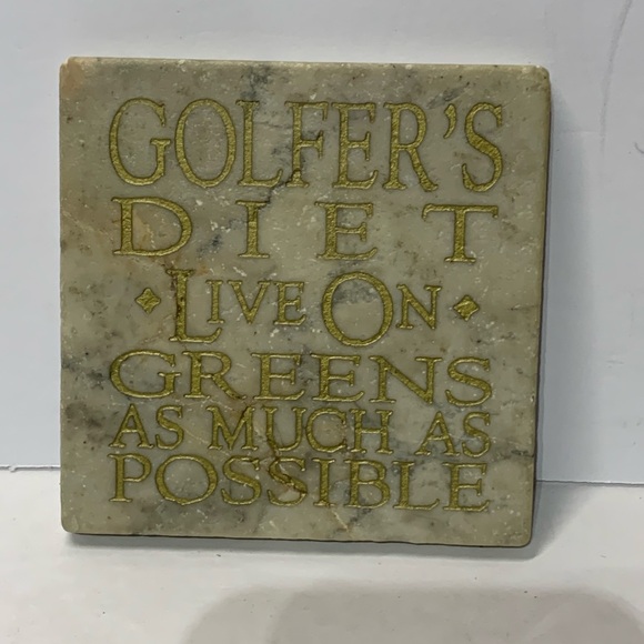 NWT Tile “Golfer’s Diet Live On Greens as much as possible ‘ - Picture 1 of 9